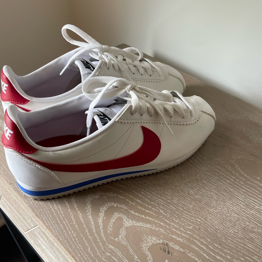 Nike Red and White Classic Sneakers
